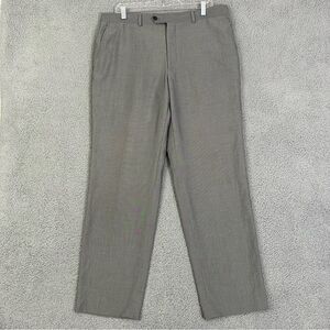 Madison Dress Pants Mens 36x31‎ Gray Flat Front Slacks